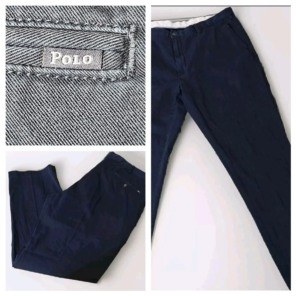Polo Ralph Lauren Classic Straight Chino‎ Golf Blue Pants Size 42 x 31 Big Tall